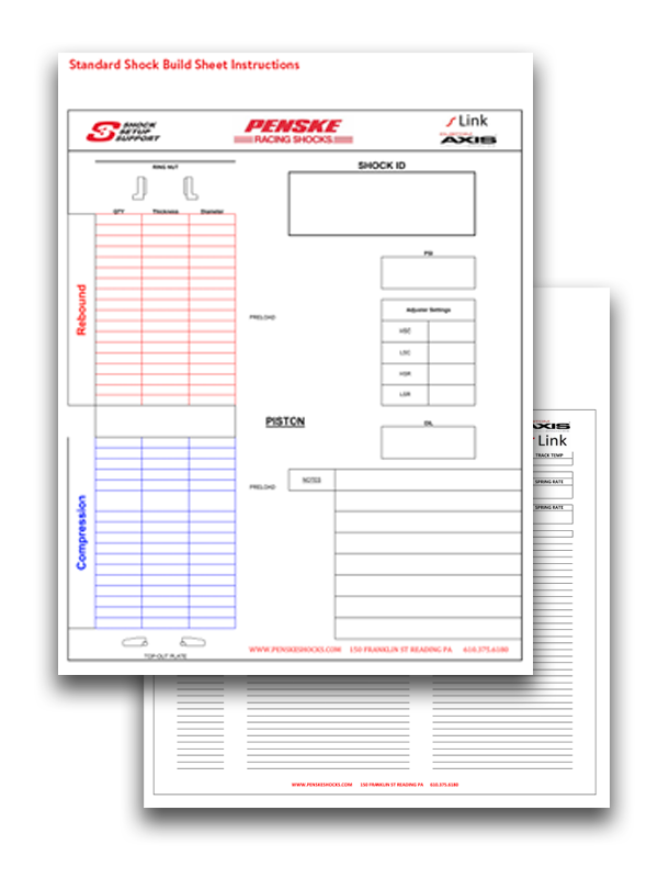 Shock Build and Setup Worksheet